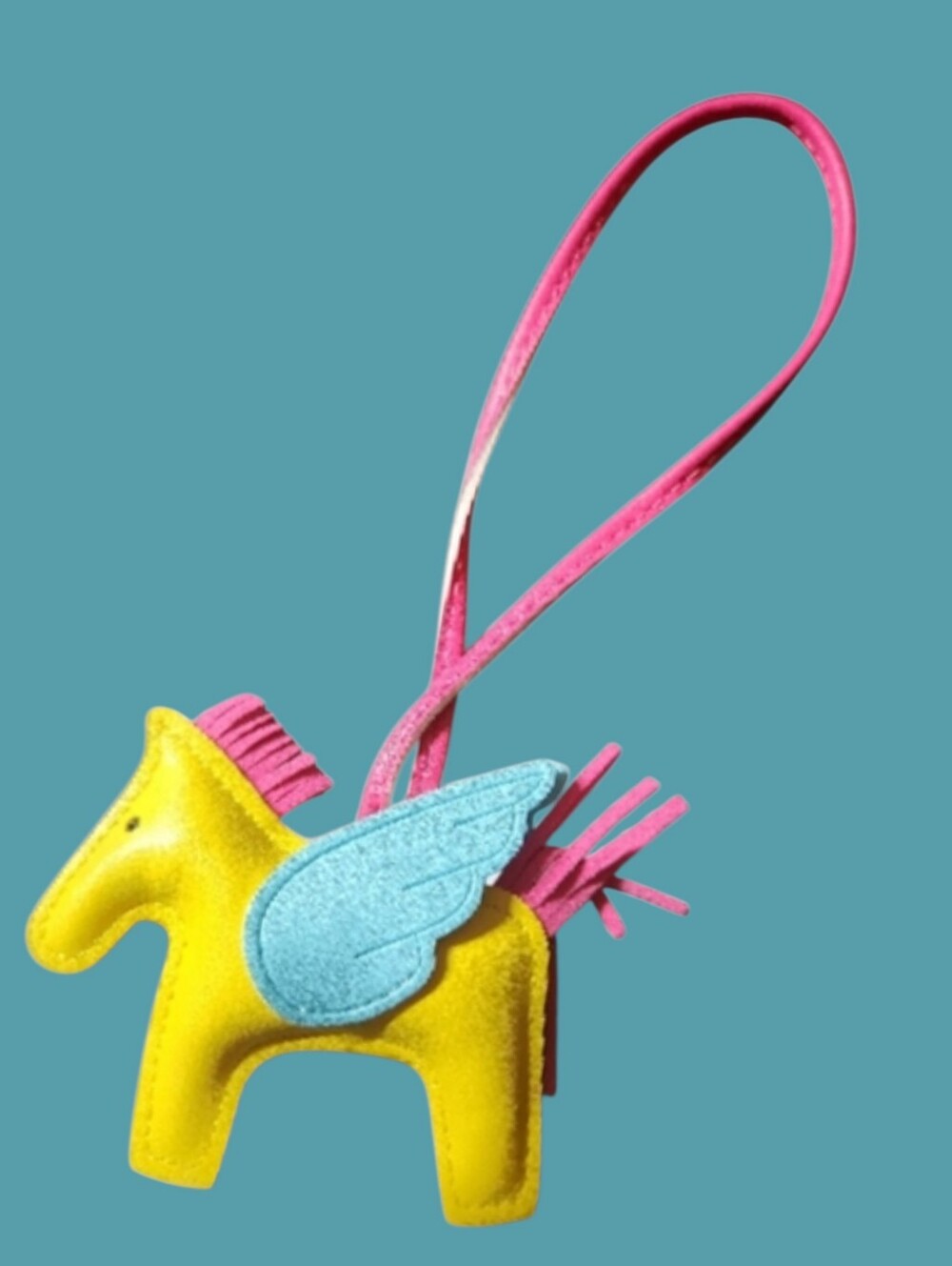 Pegasus Pony Vegan Leather Bag Charm / Tassel